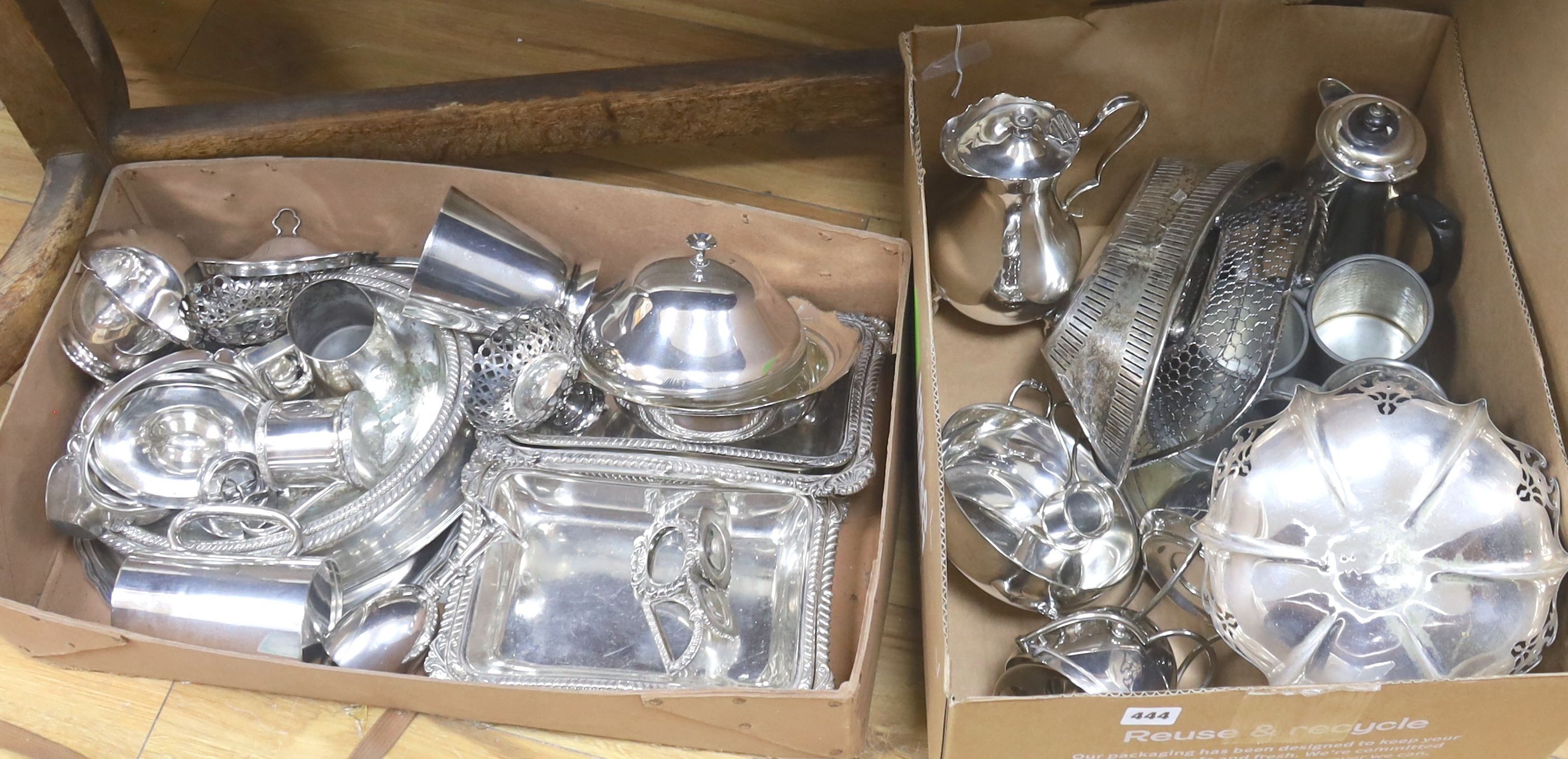 A quantity of mixed plated wares